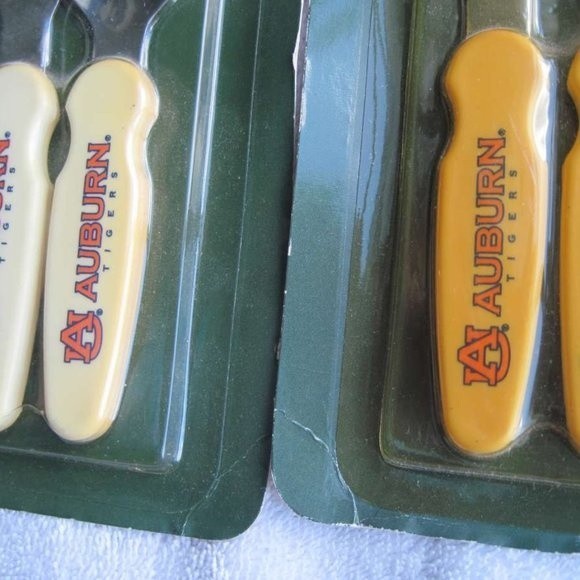 2 Sets Alabama Auburn Tigers Toddler Fork & Spoon Official Collegiate Baby Ware - Picture 4 of 10